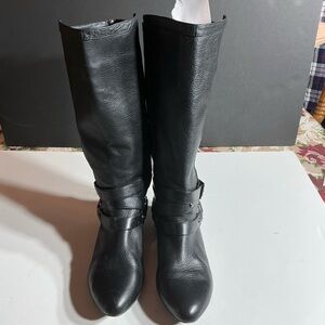 Black LeatherGIANNI BINI  Knee-High Boots